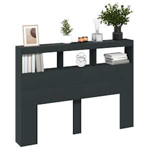 Čelo postele s úložným prostorem a LED černé 140 x 17 x 102 cm - obrázek 5