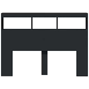 Čelo postele s úložným prostorem a LED černé 140 x 17 x 102 cm - obrázek 6