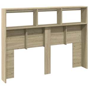 Čelo postele s úložným prostorem a LED dub sonoma 140x17x102 cm - obrázek 8