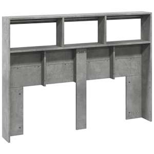Čelo postele úložný prostor a LED betonově šedé 140x17x102 cm - obrázek 8