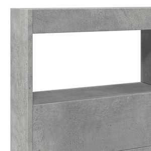 Čelo postele úložný prostor a LED betonově šedé 140x17x102 cm - obrázek 9