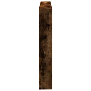 Čelo postele s úložným prostorem a LED kouřový dub 140x17x102cm - obrázek 7