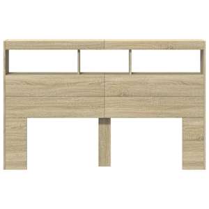 Čelo postele s úložným prostorem a LED dub sonoma 160x17x102 cm - obrázek 6