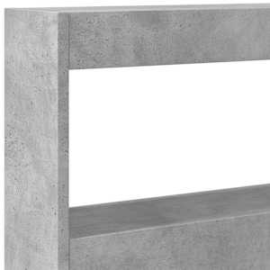 Čelo postele úložný prostor a LED betonově šedé 160x17x102 cm - obrázek 9