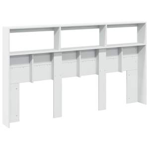 Čelo postele s úložným prostorem a LED bílé 180 x 17 x 102 cm - obrázek 8