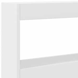 Čelo postele s úložným prostorem a LED bílé 180 x 17 x 102 cm - obrázek 9