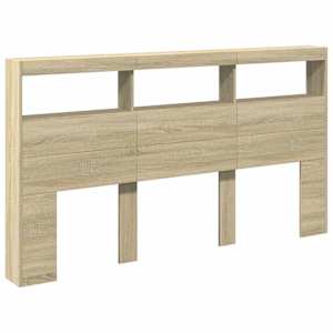 Čelo postele s úložným prostorem a LED dub sonoma 180x17x102 cm - obrázek 3