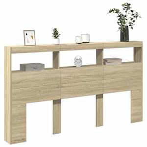 Čelo postele s úložným prostorem a LED dub sonoma 180x17x102 cm - obrázek 5