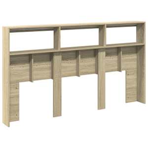 Čelo postele s úložným prostorem a LED dub sonoma 180x17x102 cm - obrázek 8