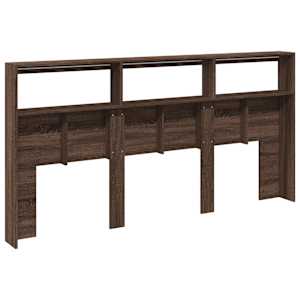 Čelo postele s úložným prostorem a LED hnědý dub 200x17x102 cm - obrázek 8
