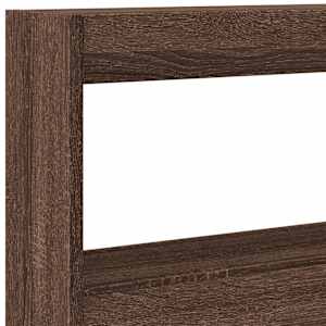 Čelo postele s úložným prostorem a LED hnědý dub 200x17x102 cm - obrázek 9