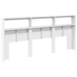 Čelo postele s úložným prostorem a LED bílé 220 x 17 x 102 cm - obrázek 8