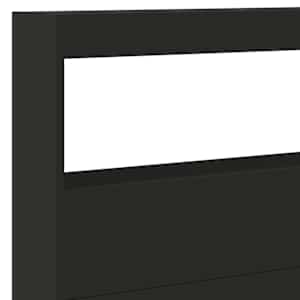 Čelo postele s úložným prostorem a LED černé 220 x 17 x 102 cm - obrázek 9