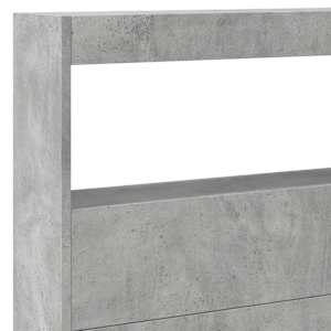 Čelo postele úložný prostor a LED betonově šedé 220x17x102 cm - obrázek 9