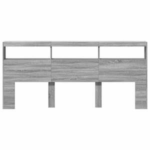 Čelo postele s úložným prostorem a LED šedé sonoma 120x17x102cm - obrázek 6