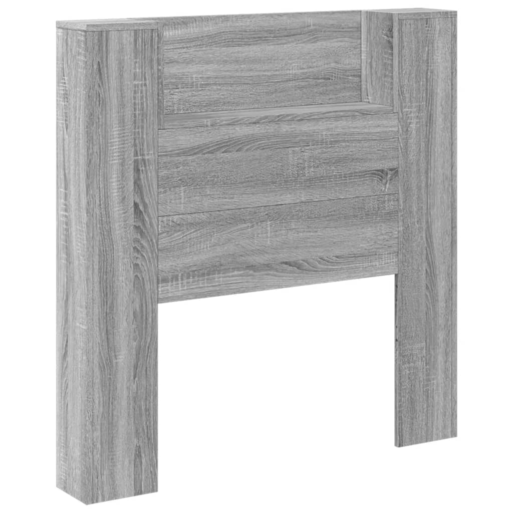 vidaXL Hoofdbordkast met LED 100x16,5x103,5 cm grijs sonoma afbeelding