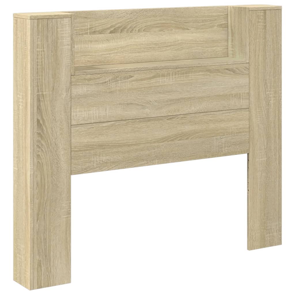 vidaXL Hoofdbordkast met LED 120x16,5x103,5 cm sonoma eikenkleurig afbeelding