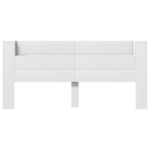Čelo postele s úložným prostorem a LED bílé 220x16,5x103,5 cm - obrázek 6