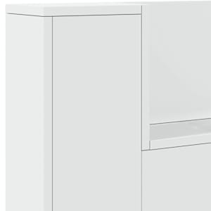 Čelo postele s úložným prostorem a LED bílé 220x16,5x103,5 cm - obrázek 9