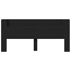 Čelo postele s úložným prostorem a LED černé 220x16,5x103,5 cm - obrázek 6