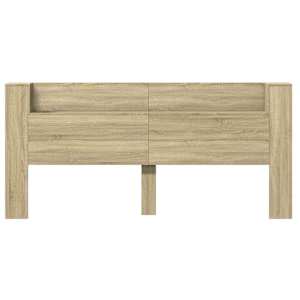 Čelo postele úložný prostor a LED dub sonoma 220x16,5x103,5 cm - obrázek 5