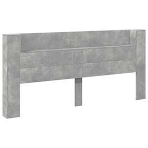 Čelo postele úložný prostor LED betonově šedé 220x16,5x103,5 cm - obrázek 3