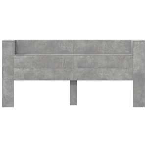 Čelo postele úložný prostor LED betonově šedé 220x16,5x103,5 cm - obrázek 6