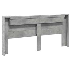 Čelo postele úložný prostor LED betonově šedé 220x16,5x103,5 cm - obrázek 8