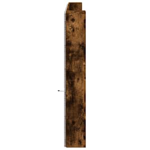 Čelo postele úložný prostor a LED kouřový dub 220x16,5x103,5 cm - obrázek 7