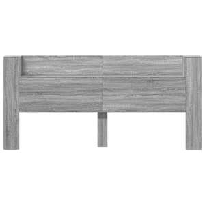 Čelo postele úložný prostor a LED šedé sonoma 220x16,5x103,5 cm - obrázek 5