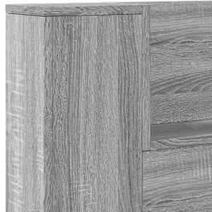 Čelo postele úložný prostor a LED šedé sonoma 220x16,5x103,5 cm - obrázek 8