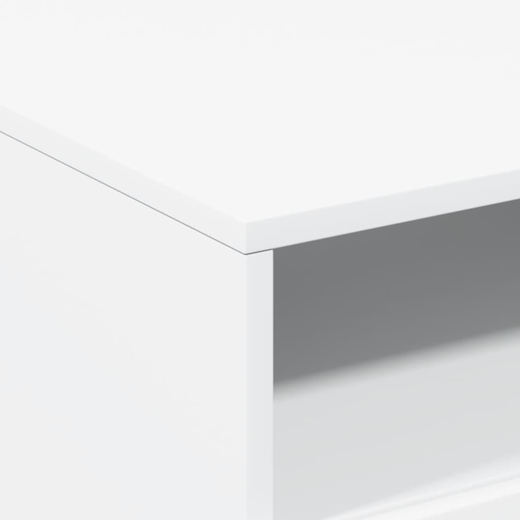  Konferenčný stolík s LED svetlami biely 50x49x40 cm
