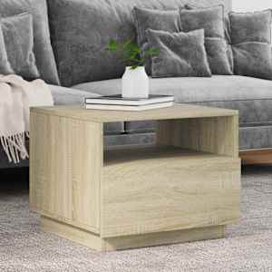 Konferenční stolek s LED osvětlením dub sonoma 50 x 49 x 40 cm - obrázek 1