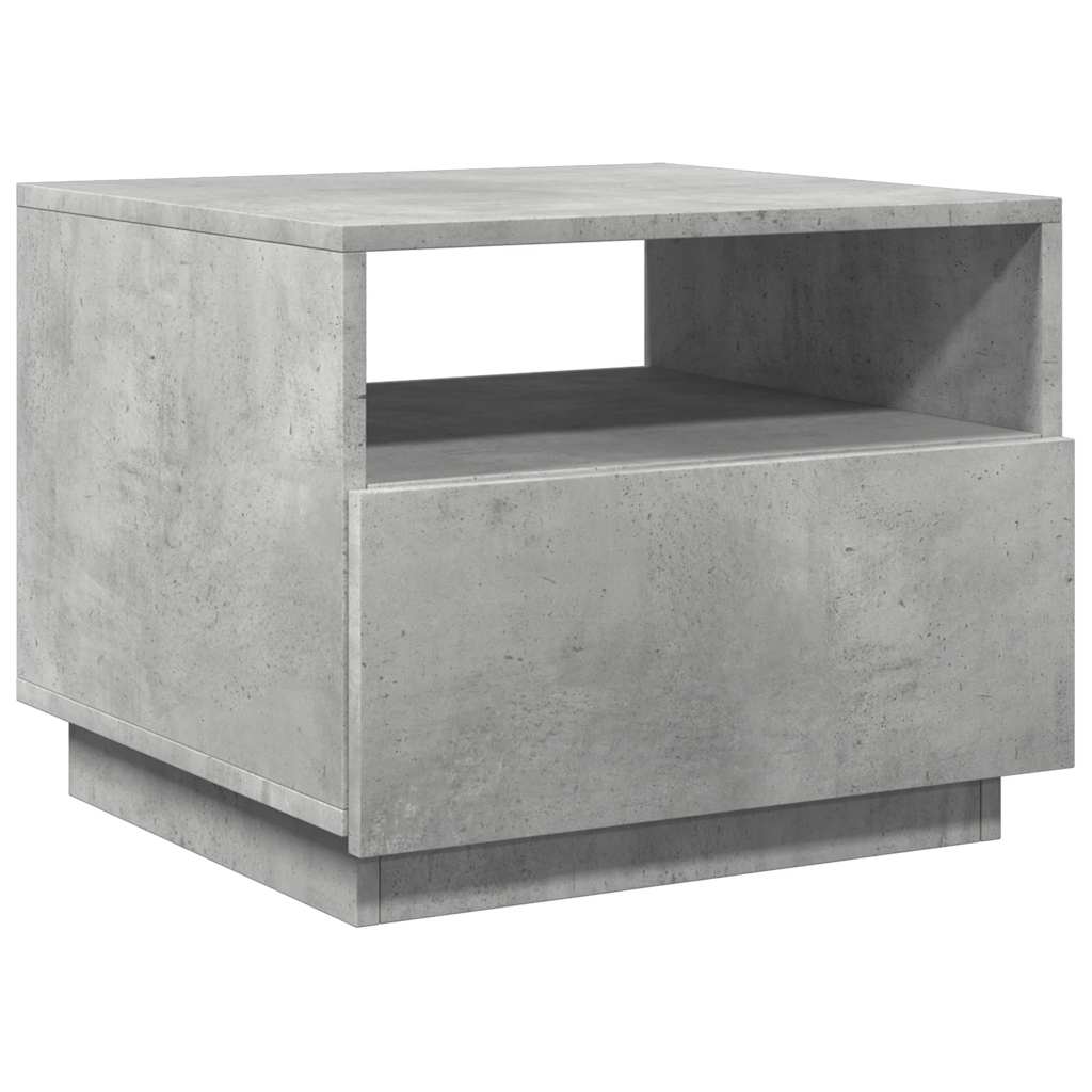 vidaXL Salontafel met LED-verlichting 50x49x40 cm betongrijs afbeelding