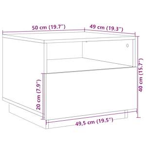 Konferenční stolek s LED osvětlením betonově šedý 50x49x40 cm - obrázek 15