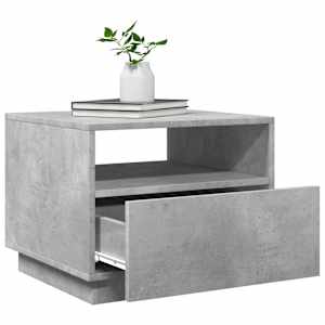 Konferenční stolek s LED osvětlením betonově šedý 50x49x40 cm - obrázek 6