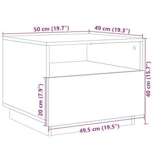 Konferenční stolek s LED osvětlením kouřový dub 50 x 49 x 40 cm - obrázek 15