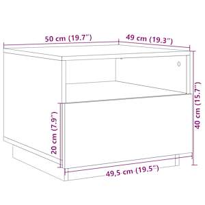 Konferenční stolek s LED osvětlením hnědý dub 50 x 49 x 40 cm - obrázek 15