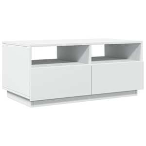 Konferenční stolek s LED osvětlením bílý 90 x 49 x 40 cm - obrázek 3