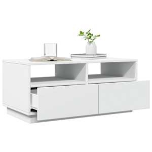 Konferenční stolek s LED osvětlením bílý 90 x 49 x 40 cm - obrázek 6