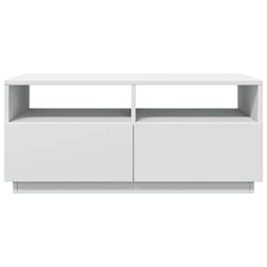 Konferenční stolek s LED osvětlením bílý 90 x 49 x 40 cm - obrázek 7