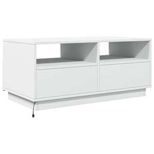 Konferenční stolek s LED osvětlením bílý 90 x 49 x 40 cm - obrázek 9