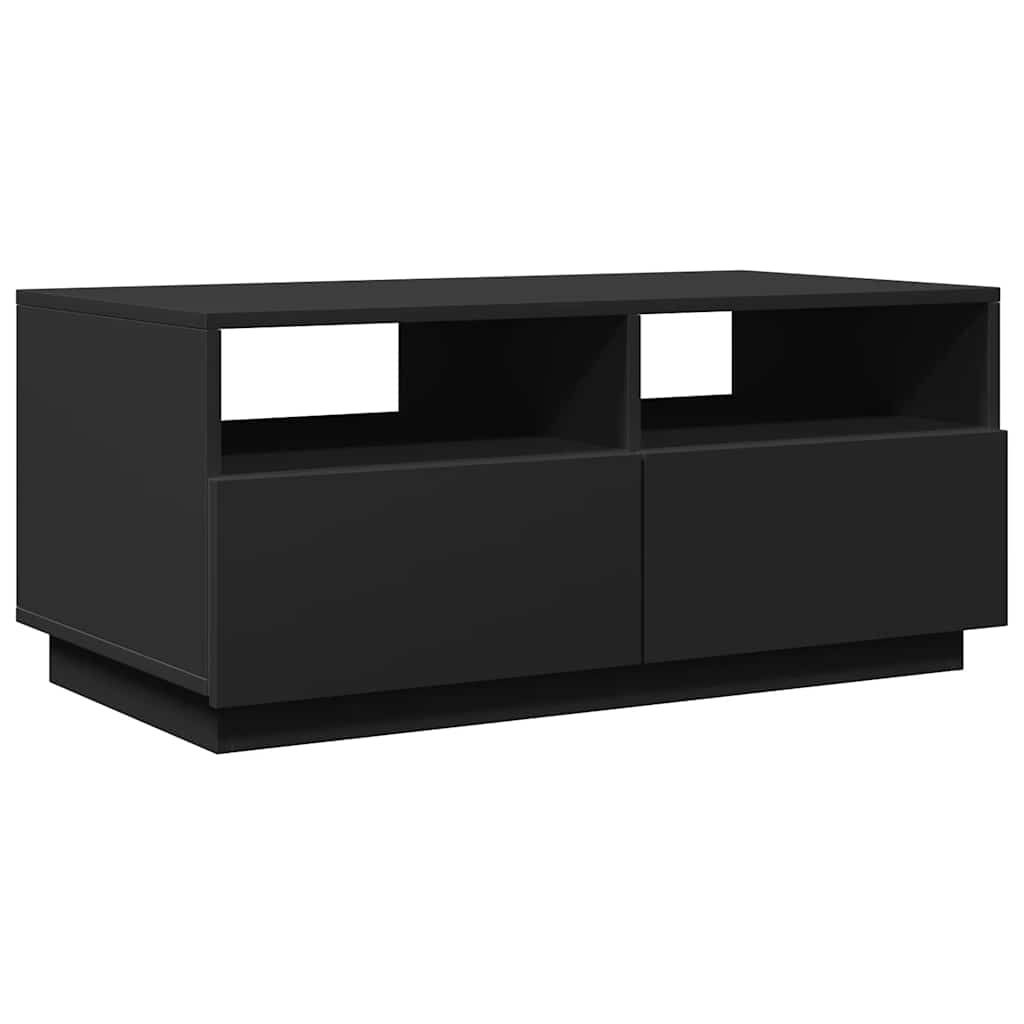 Thumbnail - vidaXL Couchtisch mit LED-Leuchten Schwarz 90x49x40 cm