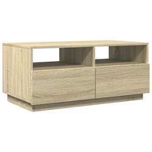 Konferenční stolek s LED osvětlením dub sonoma 90 x 49 x 40 cm - obrázek 3