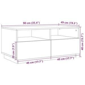 Konferenční stolek s LED osvětlením dub sonoma 90 x 49 x 40 cm - obrázek 13