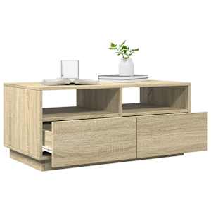 Konferenční stolek s LED osvětlením dub sonoma 90 x 49 x 40 cm - obrázek 4