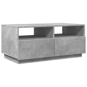 Konferenční stolek s LED osvětlením betonově šedý 90x49x40 cm - obrázek 3