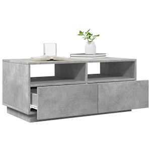 Konferenční stolek s LED osvětlením betonově šedý 90x49x40 cm - obrázek 4