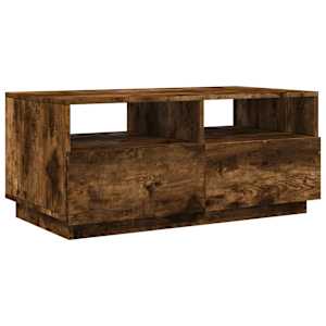 Konferenční stolek s LED osvětlením kouřový dub 90 x 49 x 40 cm - obrázek 3