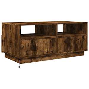 Konferenční stolek s LED osvětlením kouřový dub 90 x 49 x 40 cm - obrázek 7